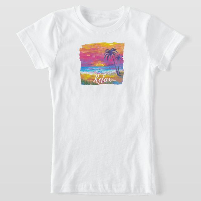 Relax tropical sunset T-Shirt (Laydown)