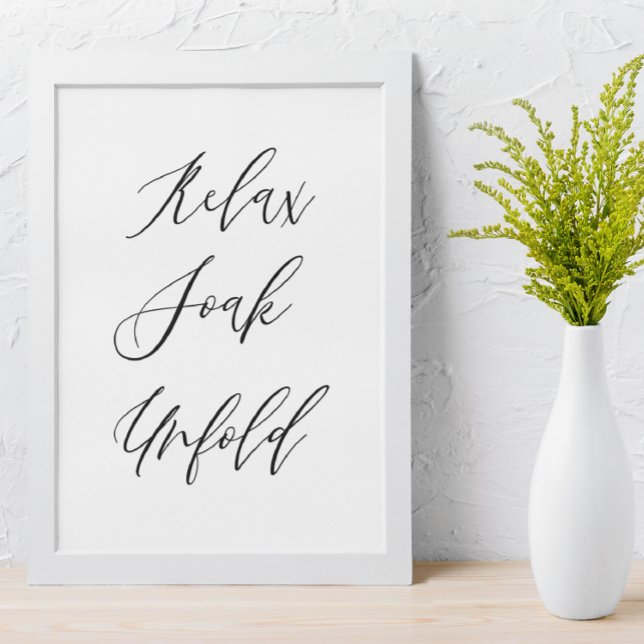 Relax Unfold Soak Bathroom wall art poster (Creator Uploaded)