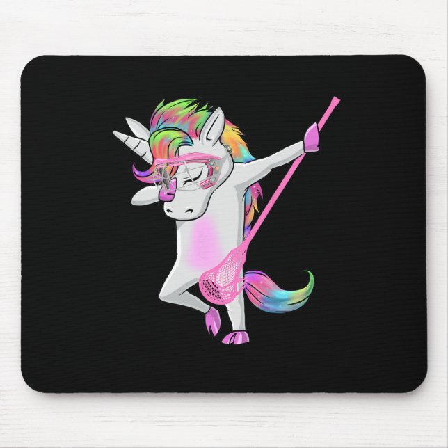 Relax Unicorn Dab Youth Lacrosse Tees Lacrosse Fun Mouse Pad (Front)