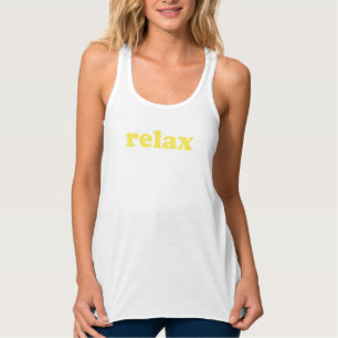 Relax yellow modern typography funny cool singlet