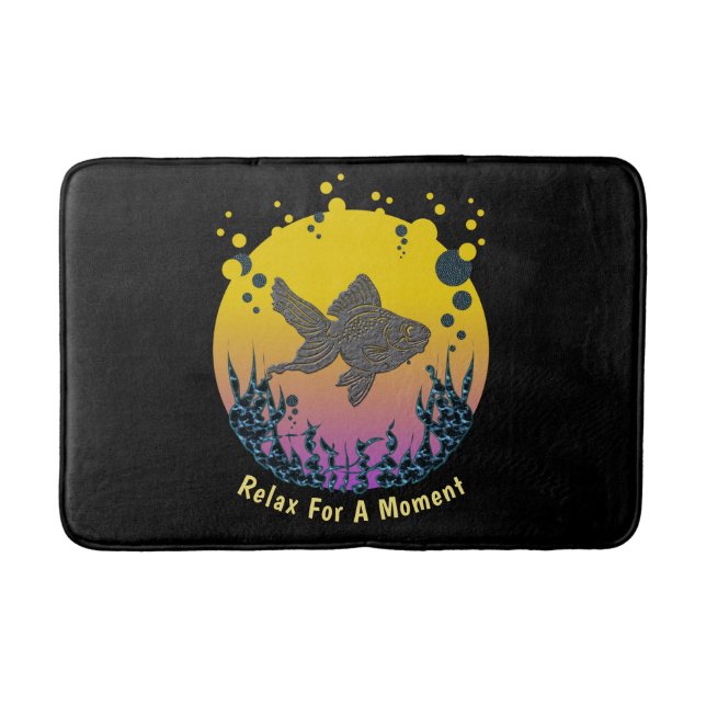 Relax Your Mind Under The Sea Personalise Bath Mat (Front)