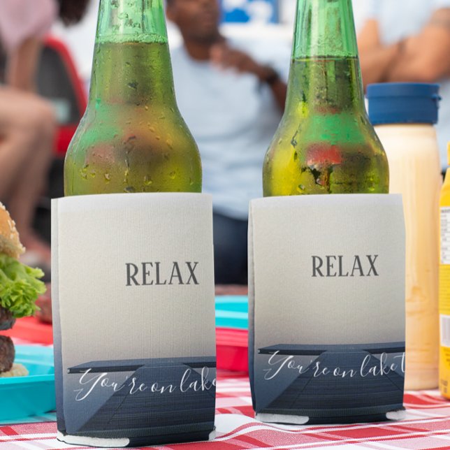 Relax You're on Lake time Boating Can Cooler (Creator Uploaded)