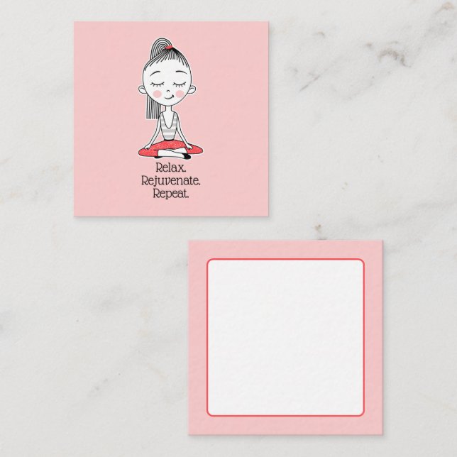 Relax Zen Peace Yoga Card (Front/Back)