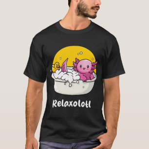 Relaxalotl - cute axolotl (on dark colours) T-Shirt