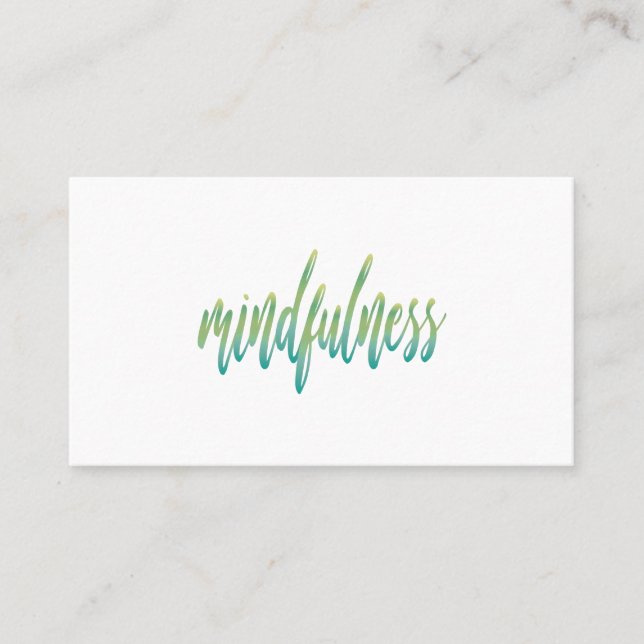 Relaxation and Mindful Person's Personalised Business Card (Front)