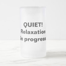 Relaxation in progress frosted mug