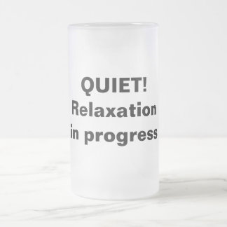 Relaxation in progress frosted mug