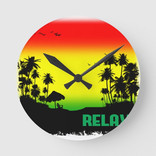 relaxation rasta round clock (Front)