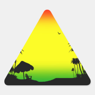 relaxation rasta triangle sticker