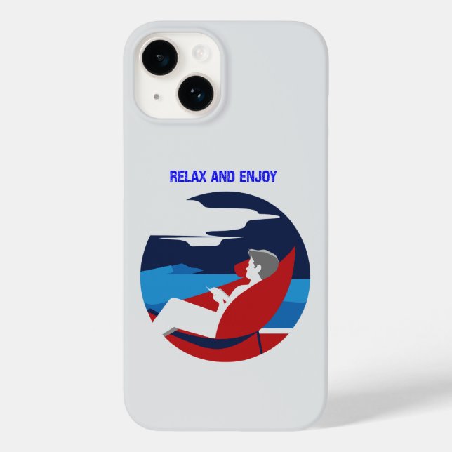 Relaxed and Lazy Attitude Graphic Design Case-Mate iPhone Case (Back)