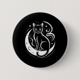 Relaxed Cat Lotus Flower Yoga Meditation Tee _1  6 Cm Round Badge