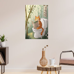 Relaxed Cat on the Throne Poster