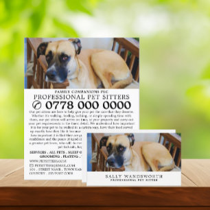 Relaxed Dog, Pet Sitting Service Advertising Flyer