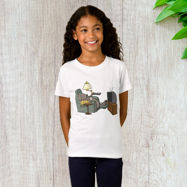Relaxed Dog Watching TV T-Shirt (Creator Uploaded)