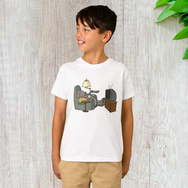 Relaxed Dog Watching TV T-Shirt (Creator Uploaded)