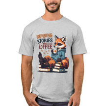 Relaxed Fox with Coffee – Cosy Book Lovers