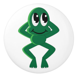 RELAXED FROG CERAMIC KNOB
