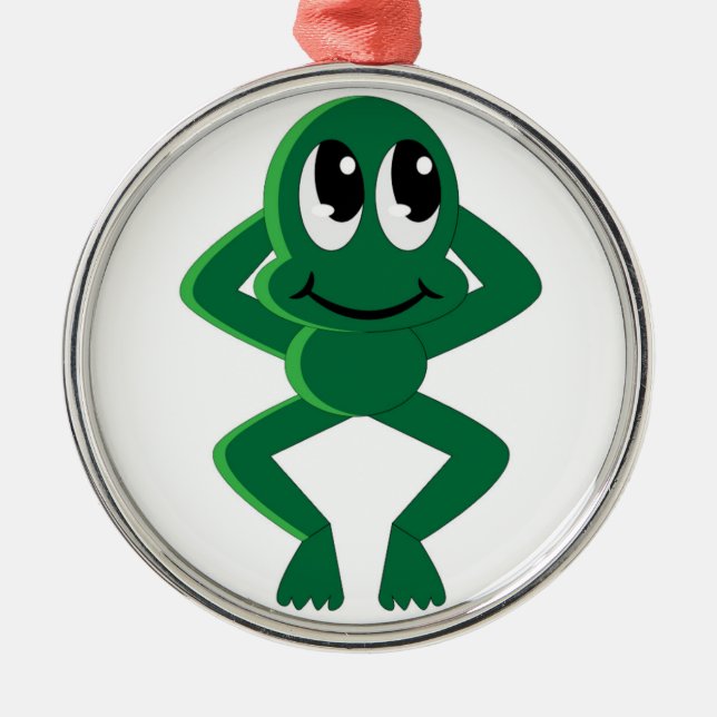 RELAXED FROG METAL TREE DECORATION (Front)