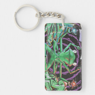 Relaxed Frog With Eight Arms Key Ring