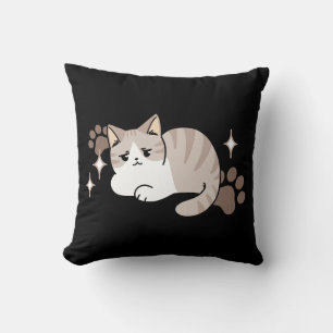 Relaxed & Lazy Vibes for Cat Lovers Design Cushion