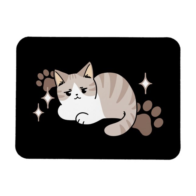 Relaxed & Lazy Vibes for Cat Lovers Design Magnet (Horizontal)