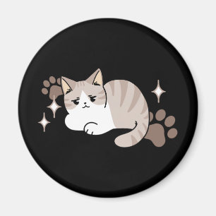 Relaxed & Lazy Vibes for Cat Lovers Design Magnet
