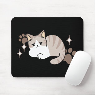 Relaxed & Lazy Vibes for Cat Lovers Design Mouse Pad
