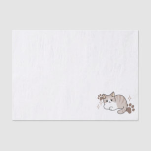 Relaxed & Lazy Vibes for Cat Lovers Design Tissue Paper