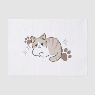 Relaxed & Lazy Vibes for Cat Lovers Design Tissue Paper