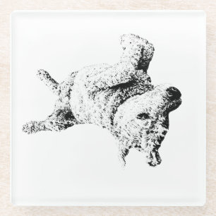 Relaxed Lines of Humour Glass Coaster