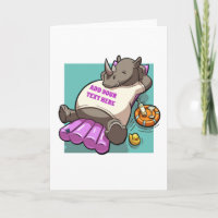 Relaxed Rhino On A Lilo Funny Cartoon Character