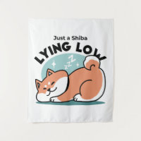 Relaxed Shiba Inu Art: Just a Shiba Lying Low