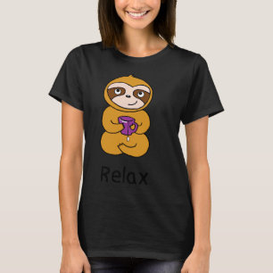 Relaxed Sloth Drinking Tea T-Shirt