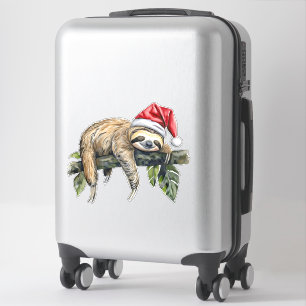 Relaxed Sloth with a Christmas hat 1