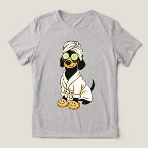 Relaxed Spa Dog Women’s Minimalist Humour T‑Shirt Tri-Blend Shirt