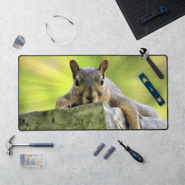 Relaxed Squirrel Desk Mat (Workstation)