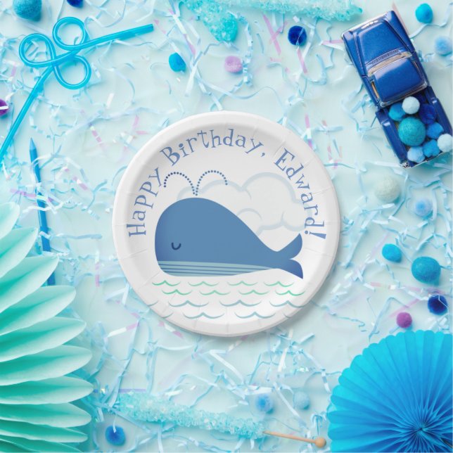 Relaxed Whale  Paper Plate (Party)