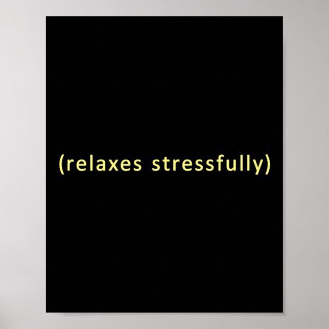 Relaxes stressfully  poster (Front)