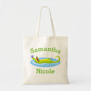 Relaxing Alligator Tote Bag