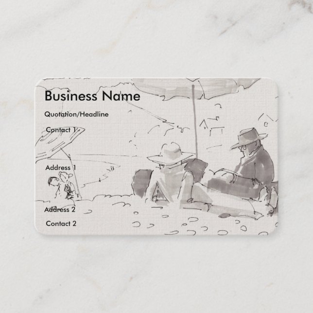 Relaxing at the beach Business Cards (Front)
