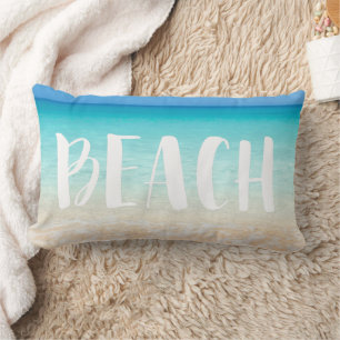 Relaxing Beach House Coastal Ocean  Lumbar Cushion
