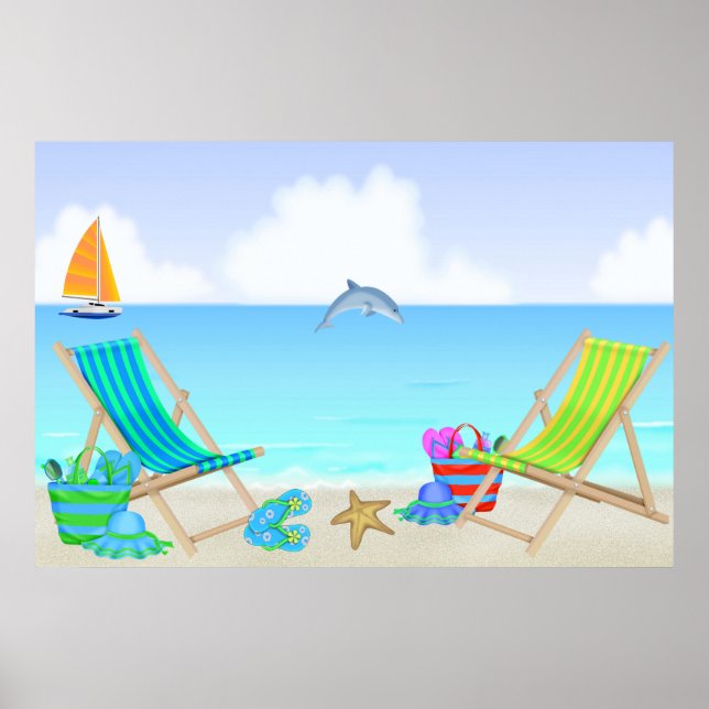 Relaxing Beach Poster/Print Poster (Front)