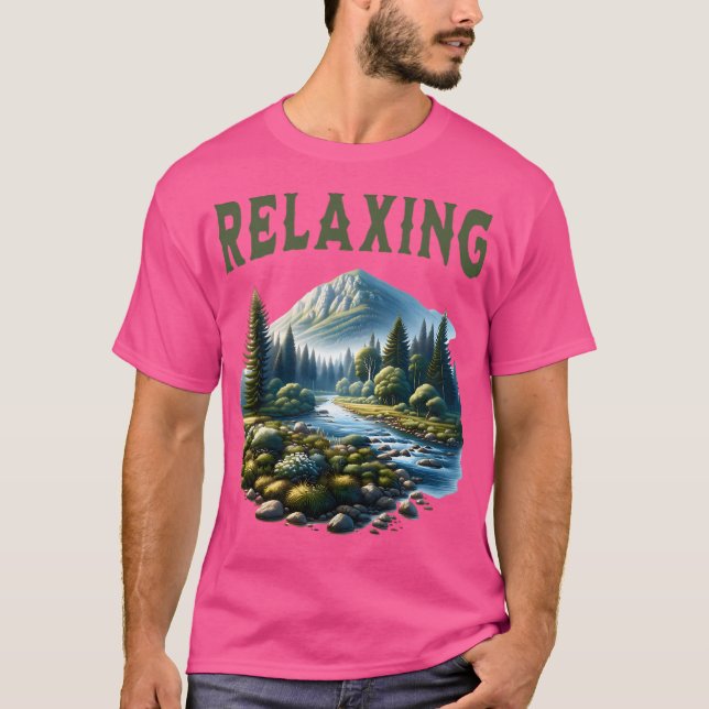 Relaxing Beautiful Nature Design Active T-Shirt (Front)