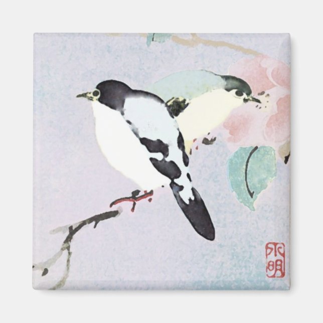Relaxing Birds ~ Magnet Asian Japanese (Front)