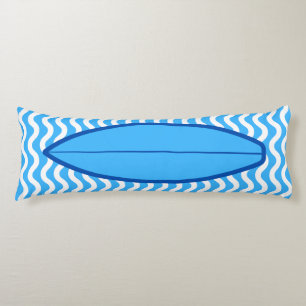 Relaxing Blue Waves Surfing Body Pillow