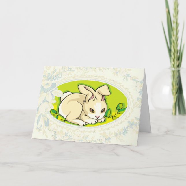 Relaxing Bunny Easter Card (Front)