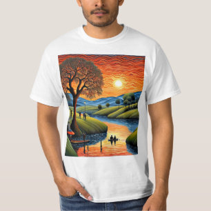 Relaxing by the river 1 T-Shirt