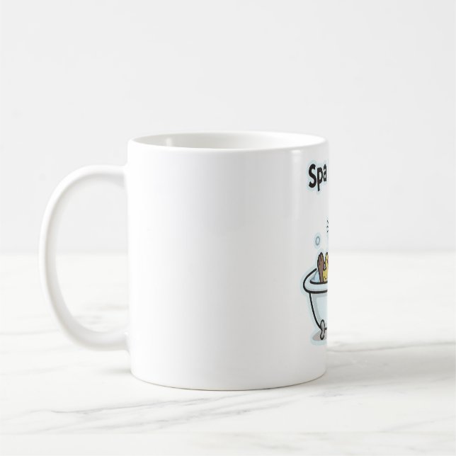 Relaxing Capybara Meme Cartoon  Coffee Mug (Left)