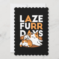 Relaxing Cat Art - 'Laze Furr Days' for Cat Lovers