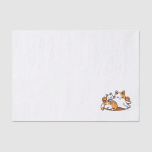 Relaxing Cat Art - 'Laze Furr Days' for Cat Lovers Tissue Paper